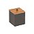 Lixeira Inox Luz Black Matte Com Tampa De Bambu Tramontina Com Acabamento Acetinado 4,5 L - Imagem 1