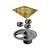 Elleve - Grelha P/ Caixa Sifonada Quadrada 150Mm Gold - 4027 - Imagem 1