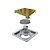 Elleve - Square Tampa Gold 15X15Cm - 4244 - Imagem 1