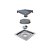Elleve - Square Tampa Inox 10X10 Cm - 7342 - Imagem 1