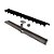 Elleve - Ralo Linear Versatile 75Cm Saida Central Inox Black Matte - 8934 - Imagem 1