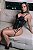 BODY EM TULE E RENDA COM CINTA LIGA MUITO SEXY E ELEGANTE - Imagem 2