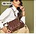 Bolsa Feminina Corrente Dourada Marrom - Imagem 1