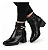 Bota Cano Baixo Mississipi J0342 Preta Detalhe Dourado - Imagem 1