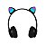Fone Sem Fio Preto Gatinho Led - Imagem 1