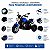 Mini Triciclo Moto Elétrica Azul Recarregável com Farol Led - Imagem 2