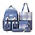 Conjunto Completo de Mochila e Acessório Azul 05 Itens - Imagem 1