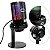 Microfone Gamer Preto com Suporte RGB Led 07 Cores Usb Pc - Imagem 1