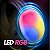 Fone de Ouvido Verde Sem Fio Bluetooth LED RGB Recarregável - Imagem 4