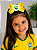 Laço de Cabelo Boutique Copa do Mundo Infantil Brasil Amarelo 10cm Presilha Bico de Pato - Imagem 2