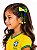 Laço do Brasil Verde e Amarelo para Bebê e Menina - Imagem 1