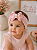 Faixinha Turbante para Bebê Rosa com Laço Amora Invertido Camadas - Imagem 1