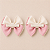 Laço Infantil Grande Off White e Rosa Claro Candy Color | Bico de Pato Encapado - Imagem 2