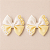 Laço Cruzado Off White e Amarelo Claro Candy Color Grande - Imagem 1