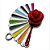 Pingente Leque com Rosa – 3cm - Imagem 2