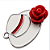 Pingente Chapéu com Rosa – 2,5cm - Imagem 2