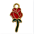 Pingente Rosa Vermelha – 2cm - Imagem 1
