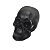 Crânio Caveira (Preta) 15cm - Imagem 1