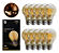 Kit 10 Lampadas Bolinha Filamento G45 Led Retro 2w E27 Branco Quente 2200K Ambar C - Imagem 1