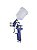 Pistola Pintura Hvlp Para Retoque Bico 0.8 125ml Chiaperini HG-10 Blue - Imagem 1