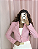 Blazer cropped rosa P - Imagem 1