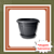 Vaso Romano 03 Preto 19 Litros com Prato Tamanho 3 | Elegância Clássica e Alta Capacidade - Imagem 1