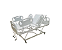 Cama Hospitalar Manual 3 Manivelas com Grades - Imagem 2