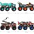 HOT WHEELS MONSTER TRUCKS CAMINHOES DE REBOQUE 1:64 SORTIMENTO - MATTEL - Imagem 1