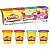 PLAY DOH 4 POTES MASSINHA SORTIDOS - HASBRO - Imagem 1