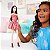 BARBIE FASHIONISTAS VESTIDO ROSA CABELO PRETO - MATTEL - Imagem 6