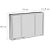 Armario Espelheira 3portas Aluminio Lbp14/s 73x11,3x45 Astra - Imagem 7