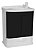 Gabinete Com Lavatório Branco/ Preto 45 X 32 X 58cm Astra - Imagem 4