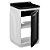 Gabinete Para Lavanderia Astra 1 Porta Com Tanque Branco Com Preto - Imagem 2