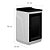 Gabinete Para Lavanderia Astra 1 Porta Com Tanque Branco Com Preto - Imagem 6