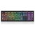 Teclado Gamer Membrana Redragon Crux Iluminação Rainbow Preto e Cinza Full Size K518R-WL-GB(Recondicionado) - Imagem 1