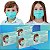 Kit 100 Máscara Descartável Infantil Antiviral - 4 Caixa C/ 25 Unidades - Imagem 1
