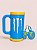 COMBO PORTA CANECA MONSTER AMARELO E AZUL - Imagem 1