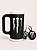COMBO PORTA CANECA MONSTER PRETO E BRANCO - Imagem 1