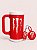 COMBO PORTA CANECA MONSTER VERMELHO E BRANCO - Imagem 1