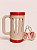 COMBO PORTA CANECA MONSTER BEGE E VERMELHO - Imagem 1