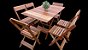 Conjunto mesa e cadeira Amazônia mix de madeiras brasileiras - Imagem 1