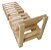 Cama espreguiçadeira externa de pallet pinus - Imagem 2