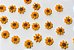 Flores de biscuit - Girassol - pacote com 20 peças - Imagem 2