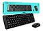 kit Combo Teclado e Mouse Logitech MK220 Sem Fio Compacto Preto ABNT2 - Imagem 1