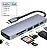Adaptador USB C HUB USB C  6 em 1 , HDMI, Leitor de cartão SD e Micro SD, HDMI 4k , USB 3.0,Hub USB C Knup KP AD 117 - Imagem 2