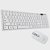 Kit teclado e Mouse sem fio Branco Exbom BK-S1000 - Imagem 6