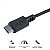 Cabo para impressora USB TIPO C para USB B 3.0 1 metro preto - P3UCBP-1  USB-C para USB-B - Imagem 3