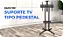 Suporte Pedestal Rack para TV até 70" com Rodizio De Chão, Ajuste Altura e Trava Aquario Rack 100 - Imagem 1