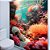 Adesivo Box Banheiro 3d Coral Colorido 2 Folhas De 70x200cm - Imagem 1