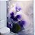 Adesivo Box Banheiro 3d Floral Violetas 2 Folhas De 70x200cm - Imagem 1